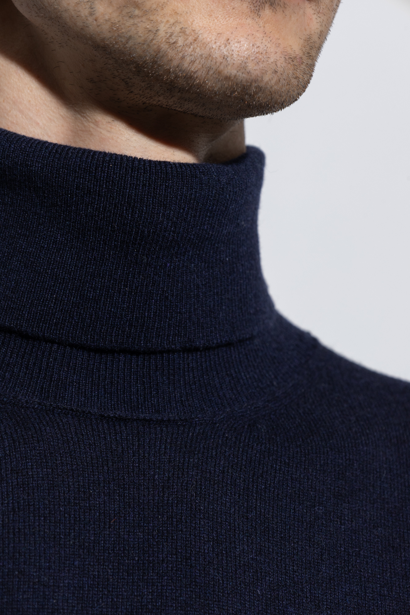 Navy blue cashmere turtleneck sweater sale